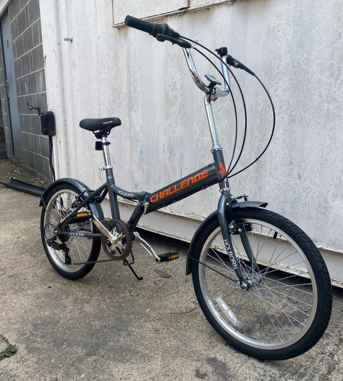 Challenge Holborn Folding Bicycle Black 20in Wheels Camping Commuting Bike New