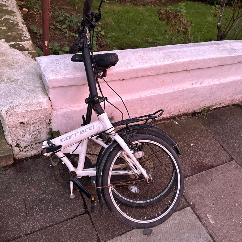 Carrera Transit lightweight Folding Bike 6061 T6 Aluminium white colour
