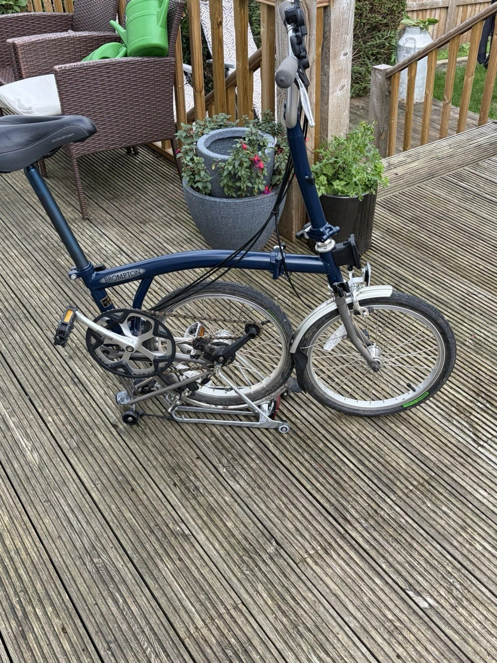 Brompton M6R-X Titanium  16" Folding Bike - Cobalt Blue