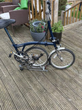 Brompton M6R-X Titanium  16" Folding Bike - Cobalt Blue