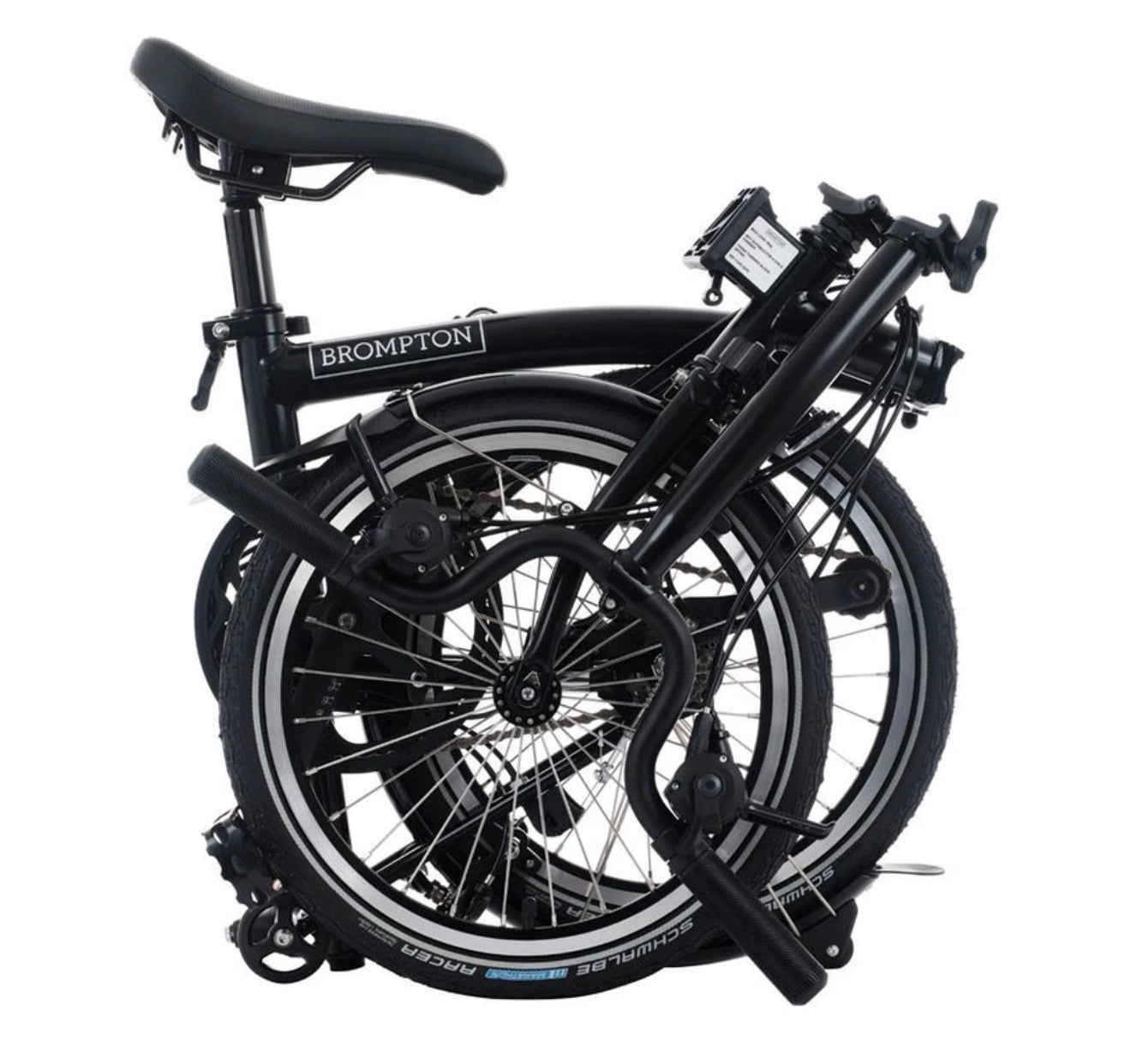 Brompton C Line 12-Speed Folding Bike Black Mid Bar Cycling Mens Womens