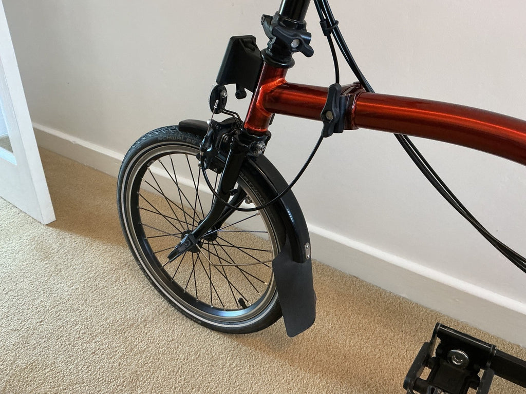 Brompton C Line Flame Red Lacquer low bar 6 speed