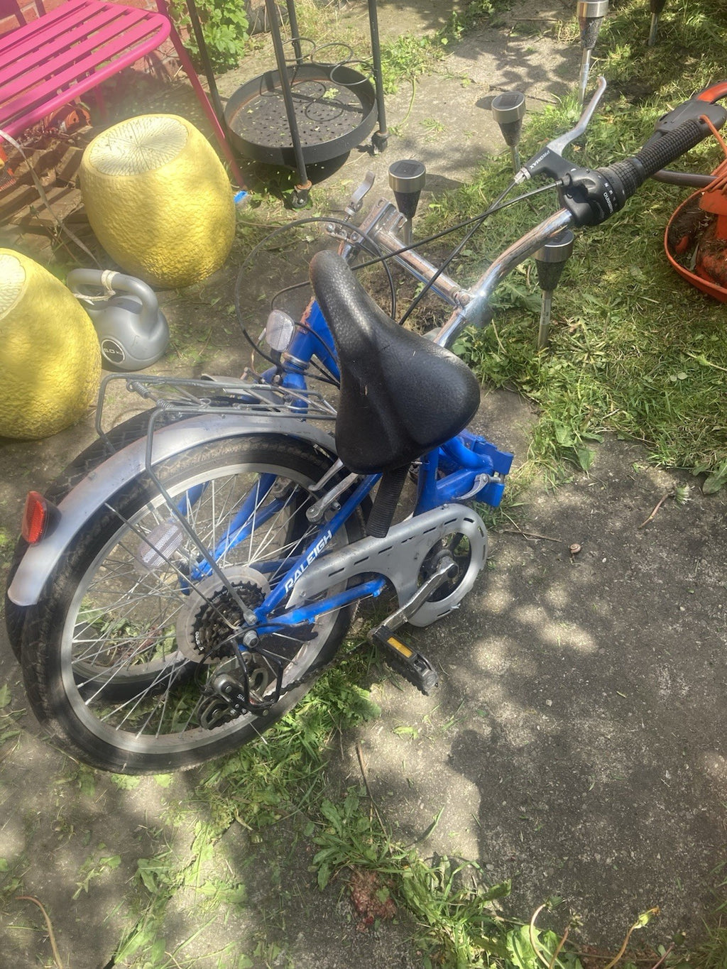 IKEA Retro Kitsch Folding Bike, blue and yellow
