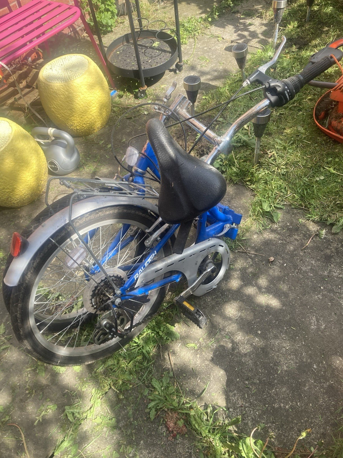 IKEA Retro Kitsch Folding Bike, blue and yellow