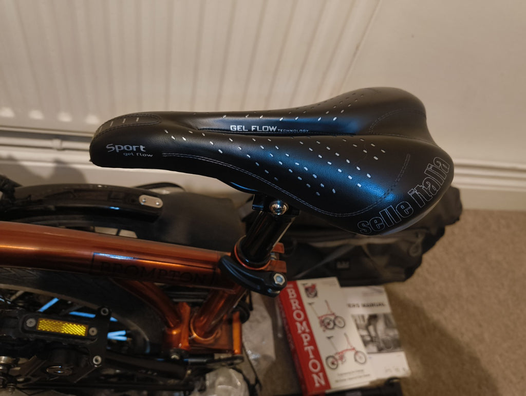 Brompton M6L 2022 Black Edition Flame Lacquer +Dynamo Lights, Large Bag And More