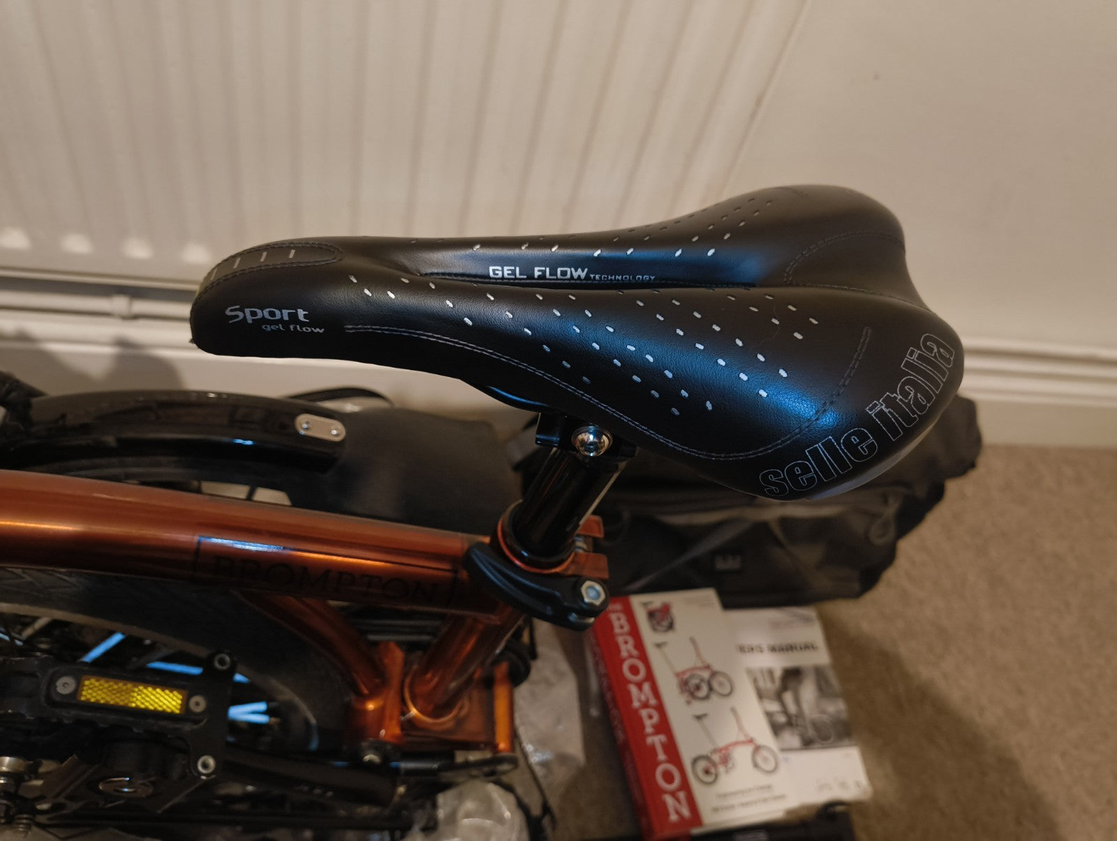 Brompton M6L 2022 Black Edition Flame Lacquer +Dynamo Lights, Large Bag And More