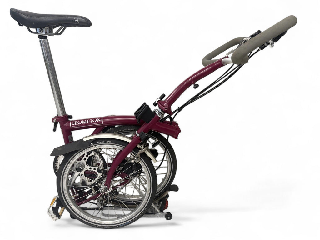 Brompton C Line P6R (6 Speed) folding bicycle - Claret