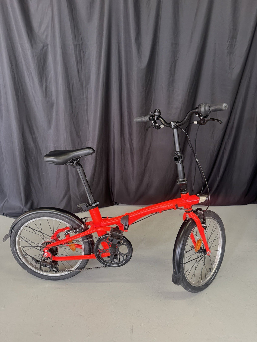Oxylane Tilt 500 Foldable Bicycle Orange 7-Speed