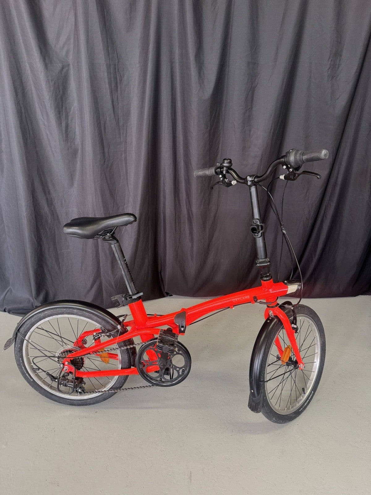 Oxylane Tilt 500 Foldable Bicycle Orange 7-Speed