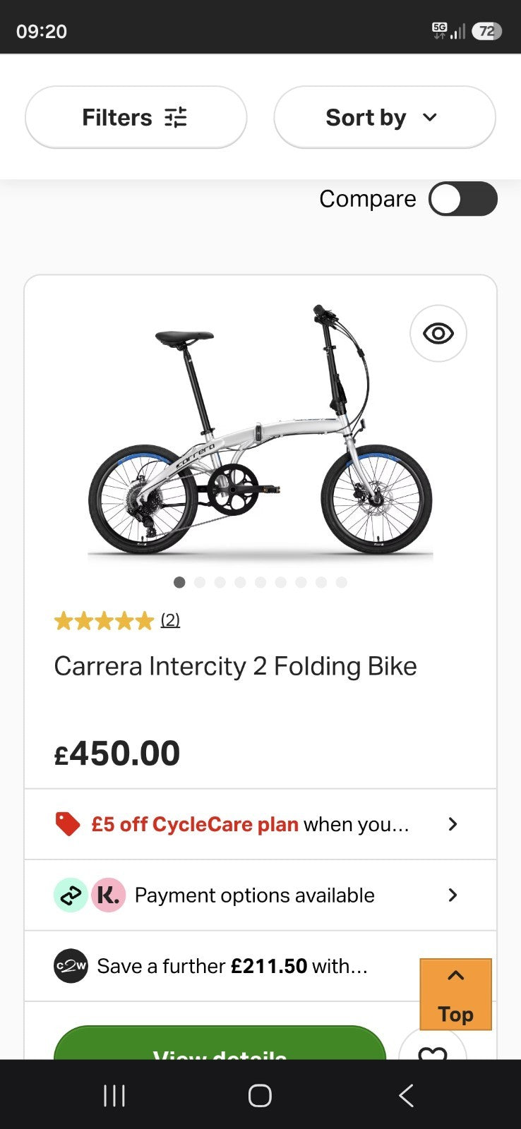 Carrera Intercity Folding Bike