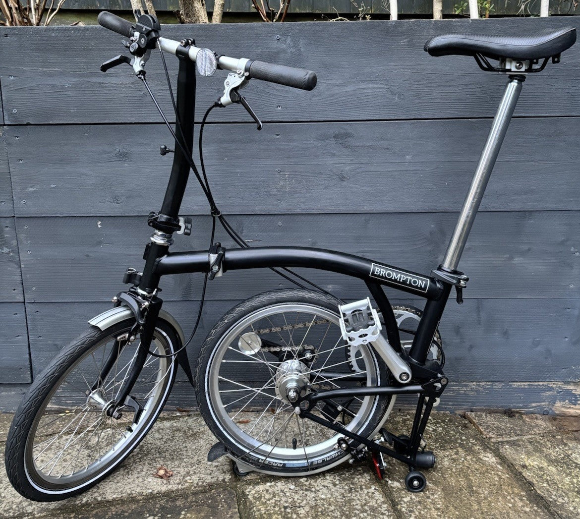 2018 Brompton S3L folding bicycle C Line Equivalent in Satin Black - Used