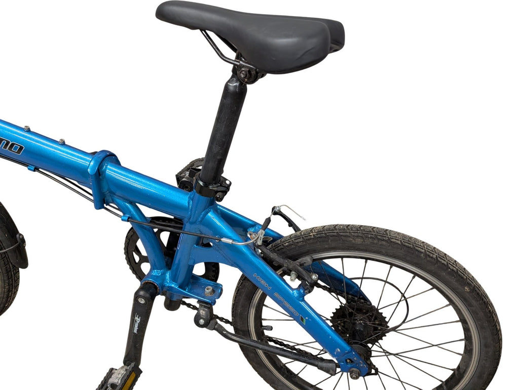 Ecosmo Folding Bike 16" Wheels Blue Shimano 6 Speed Lightweight Commuter Bicycle