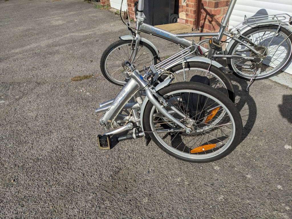 A Pair (2 off) Lightweight Aluminium Folding Bikes
