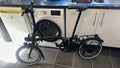 Brompton C Line 6 Speed Folding Bike 16in, Black, Rear Rack, Mudguards