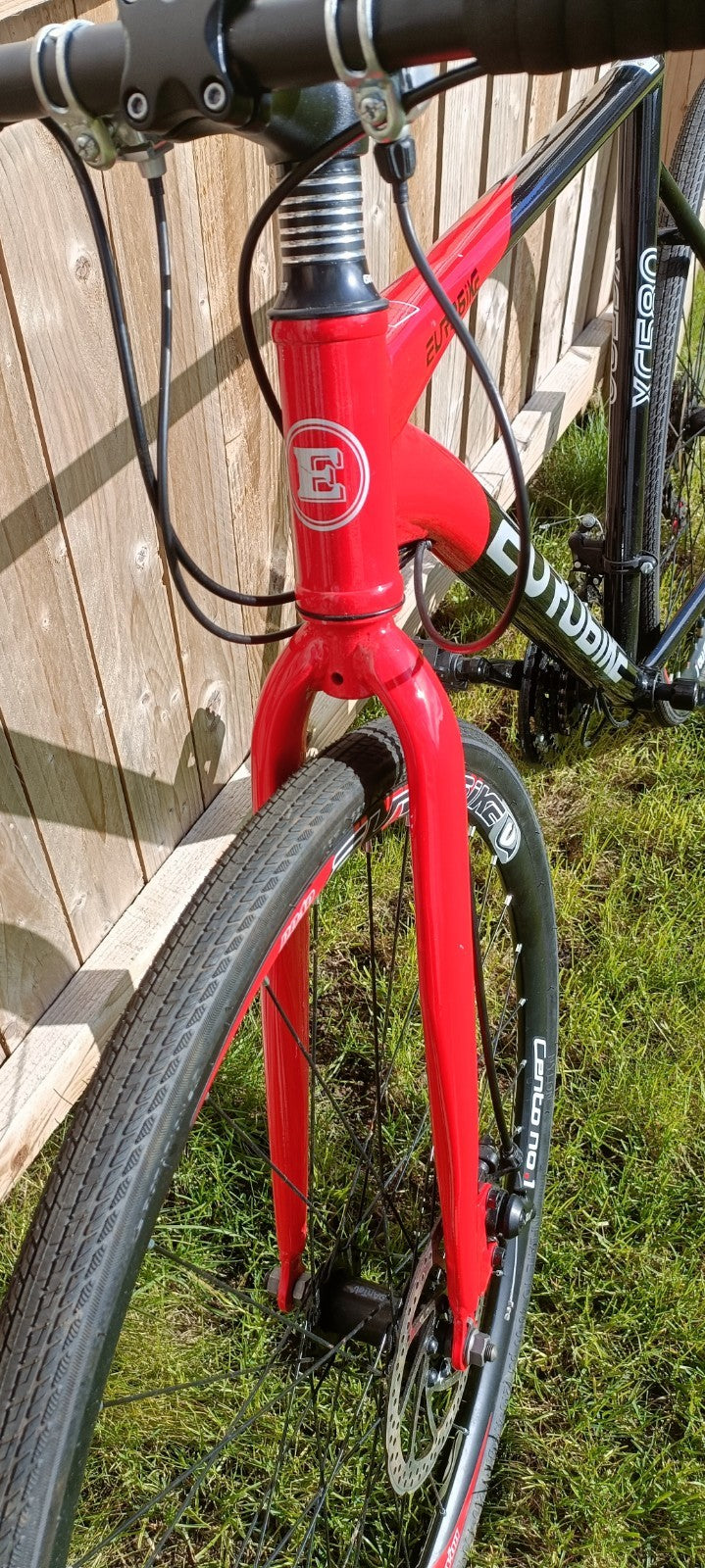 EuroBike XC580 Gravel Bike, with indoor resistance trainer kit