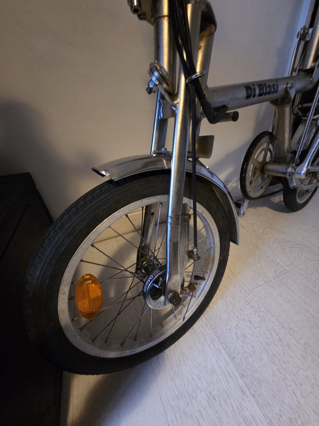 Classic Di-Blasi Folding Bicycle Cycle Silver 3 Spd gears Drum Brake