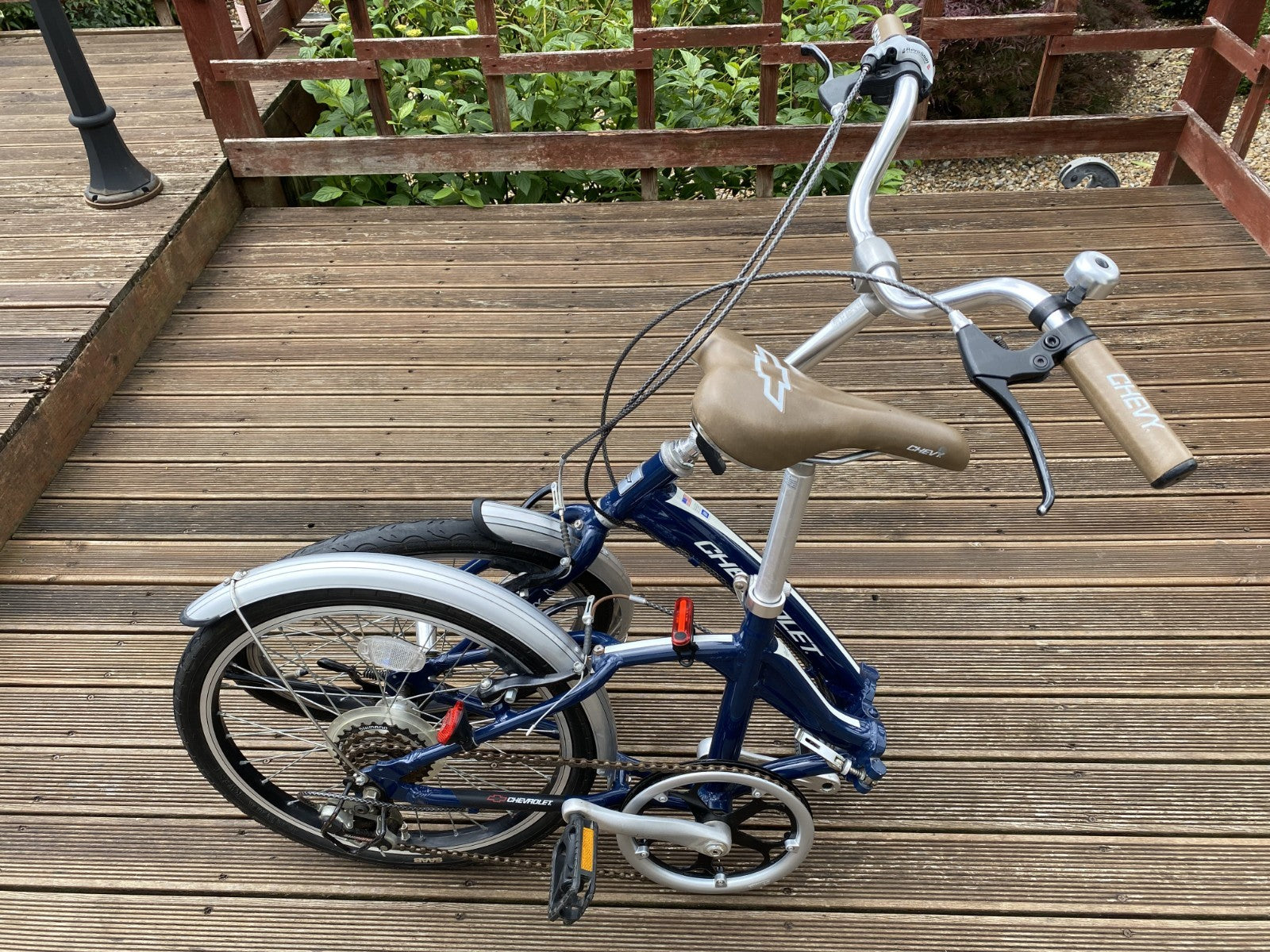 🔥Rare Chevrolet Chevy 20in Folding Bike 6 Speed Shimano Revoshift Blue