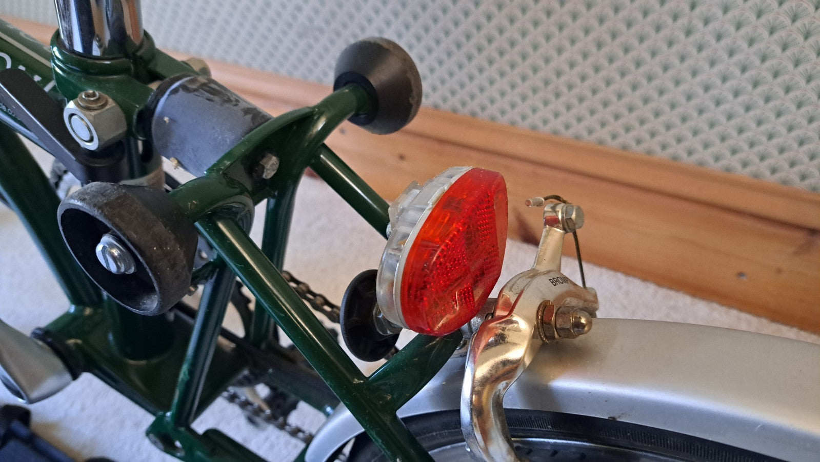 Vintage Brompton M3L . 3 Speed. Racing Green. FRONT BAG. VGC. Stored for 20years