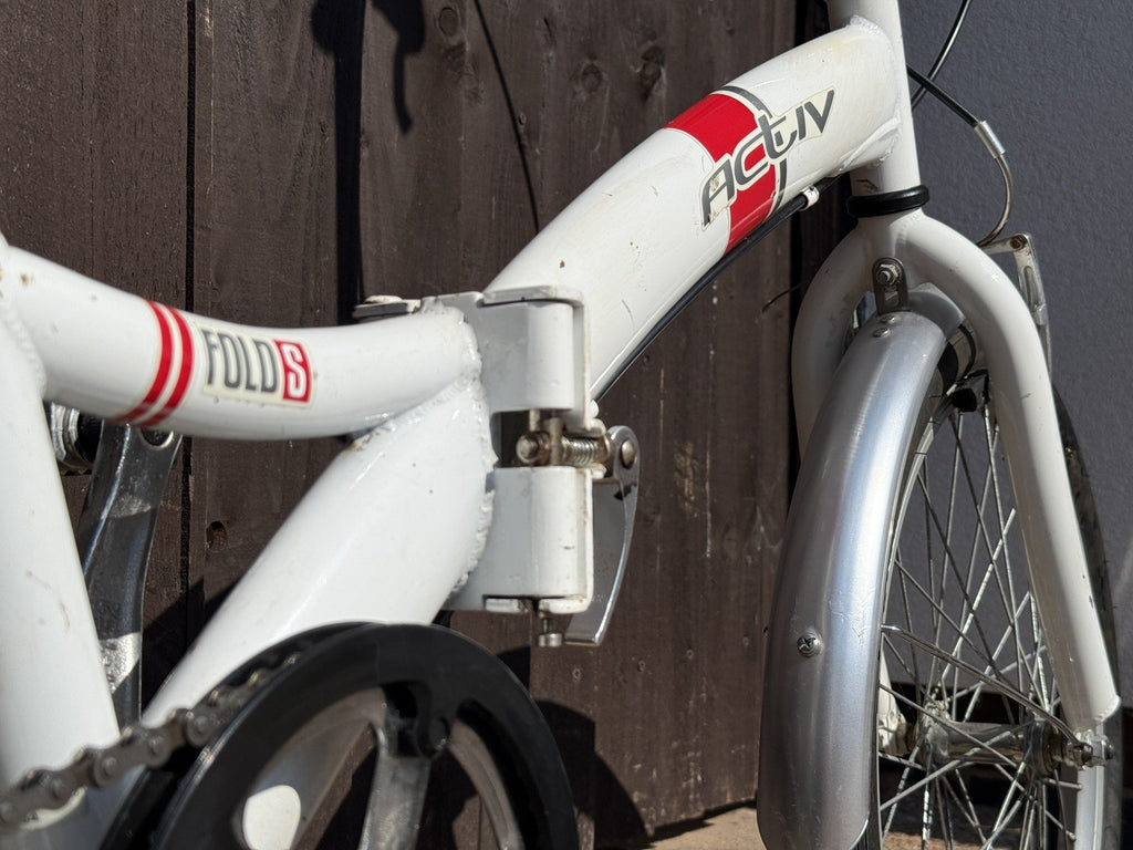Activ Fold S folding single speed bike bicycle with additional rack White