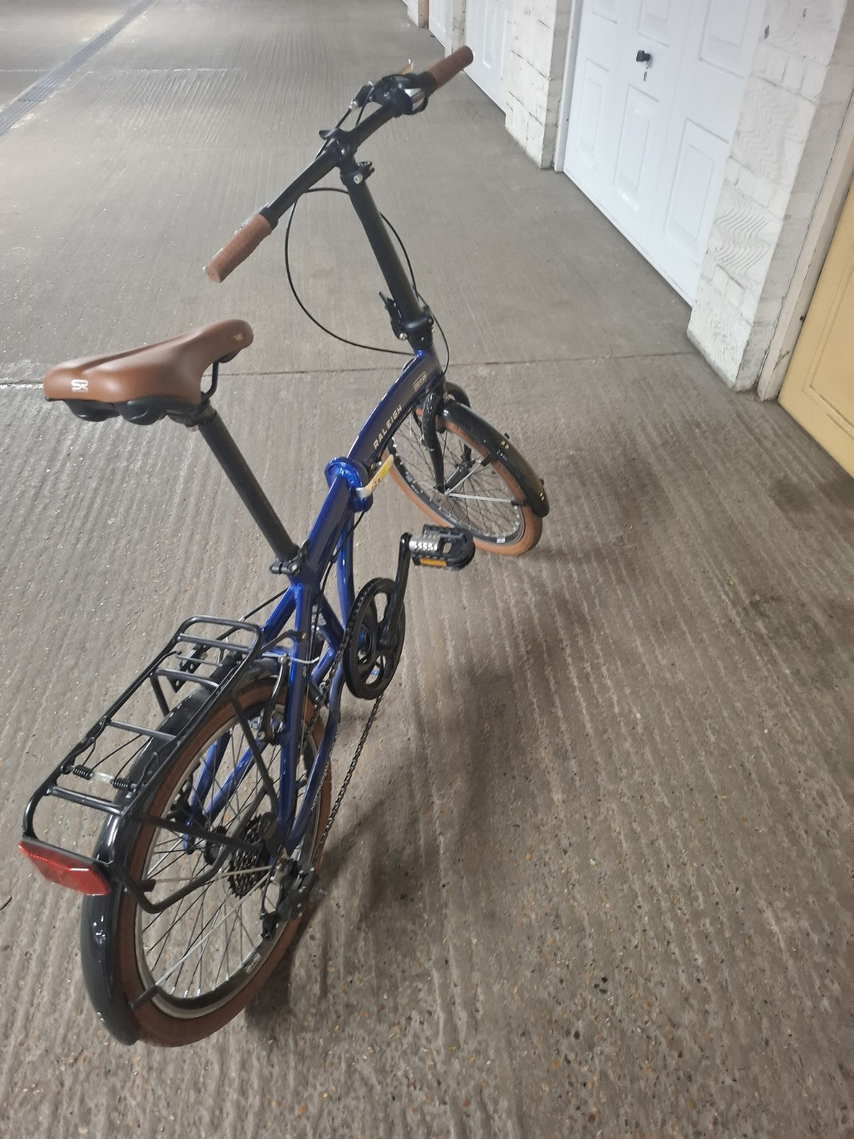 Raleigh Stowaway Folding Bike 6 Speed Metallic Blue.Never Used Great Condition