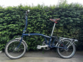 Brompton S3RU Folding Bike 3-speed, Navy Leather Saddle Excellent Condition