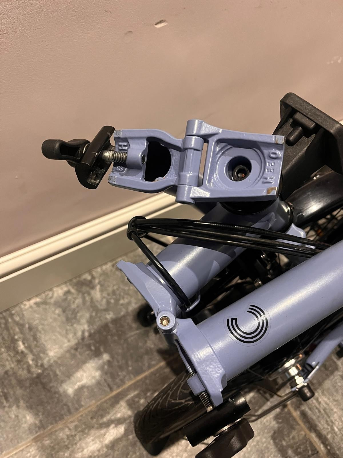 Ocean Blue Brompton C Line 6 Speed 2023 Folding Bike. Serviced, with accessories