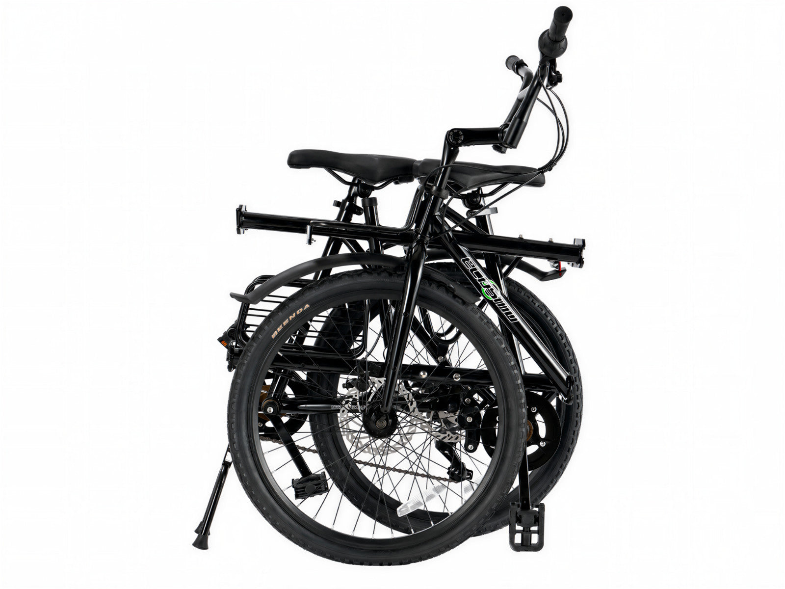 Ecosmo 24" Wheel New 3-Way Folding Steel Tandem Bicycle Bike 7 Speeds - 24TF03