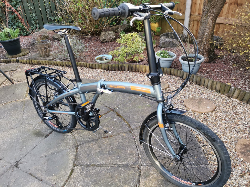 Raleigh Stowaway Folding Bike 20" Wheels.