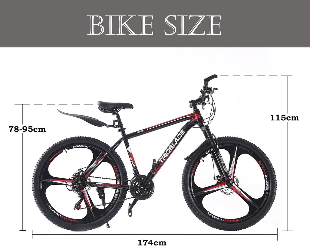27.5" Mountain Bike Folding Frame 21-Speed Disc Brake MTB for Adults
