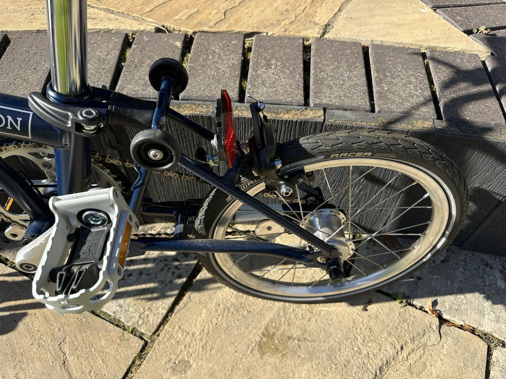 Brompton M3E Folding Bike Blue Frame