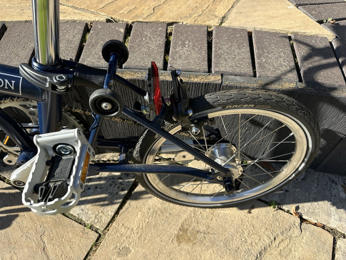 Brompton M3E Folding Bike Blue Frame