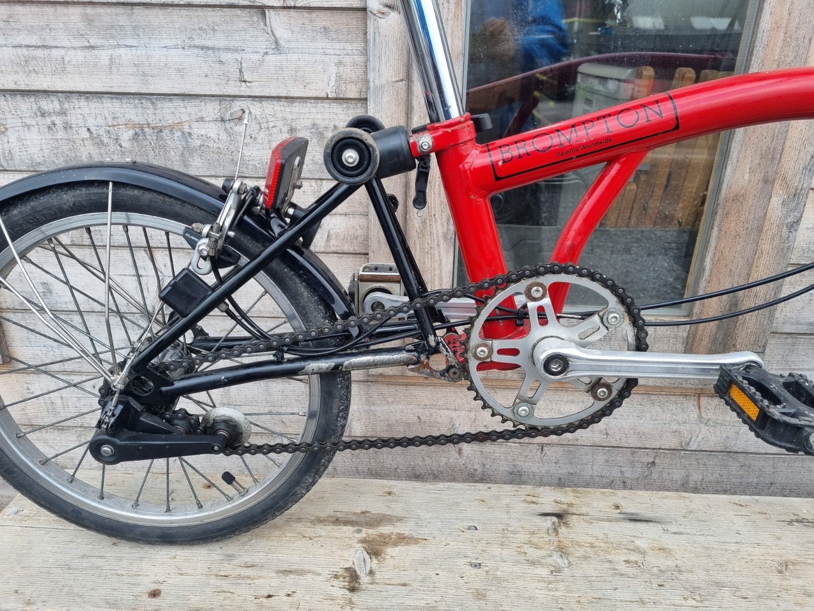 Brompton red, 7 speed