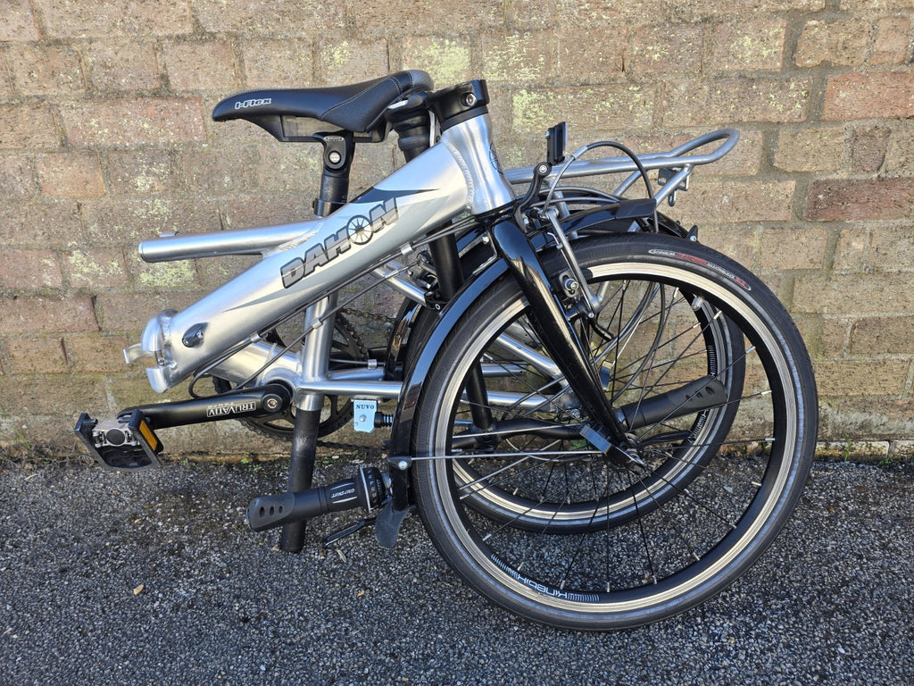 Dahon Helios Metro Vintage Folding Aluminium Push Bike Silver, Circa 1999