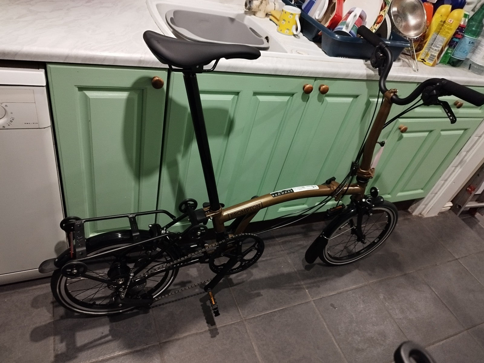 Brompton Folding Bike P Line M-type with Roller Frame 12 Speed Bronze Sky "NEW"
