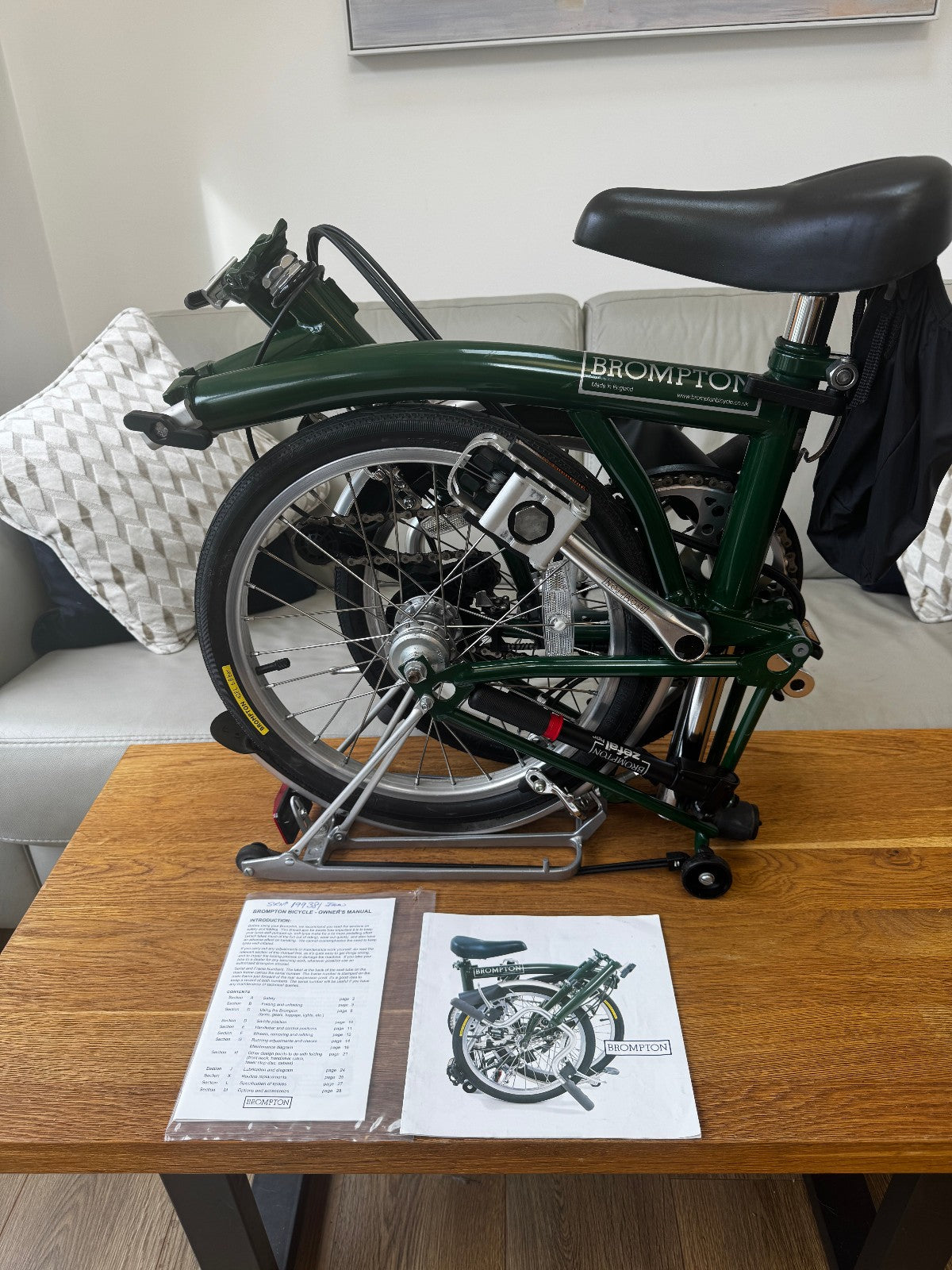 Classic 6-Speed Brompton Folding Bicycle A - Racing Green - MINT