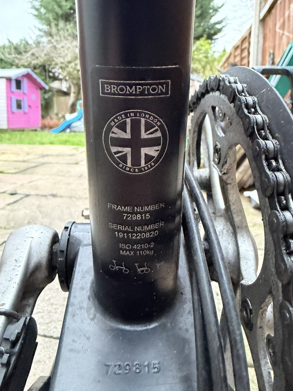 Brompton S6L Black Folding Bicycle 6 speed