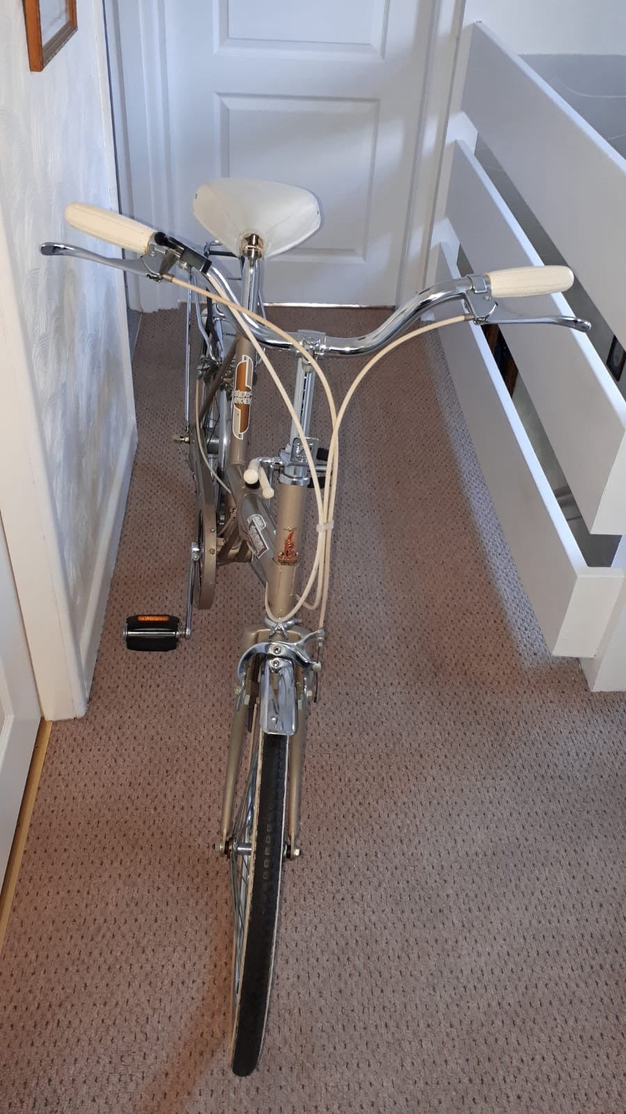 Ladies Raleigh stowaway folding bike in gold