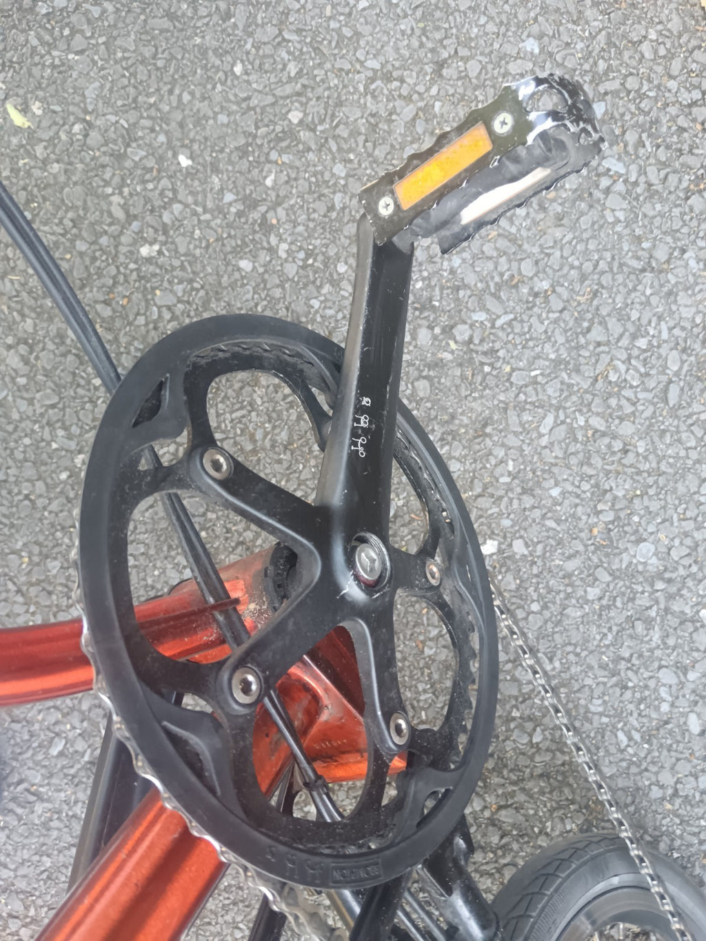 Brompton S2L Folding Bike Flame  lacquer red Black edition.