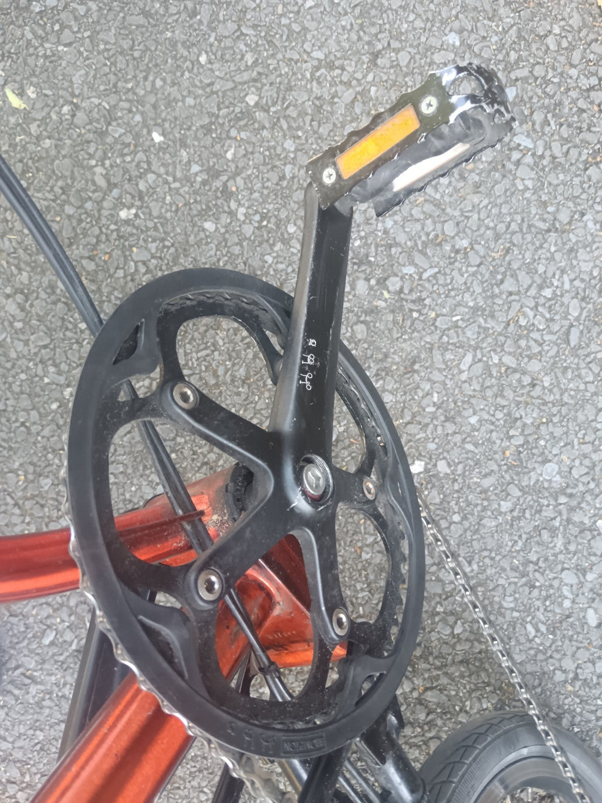 Brompton S2L Folding Bike Flame  lacquer red Black edition.
