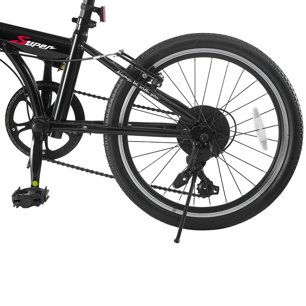 Folding Bike 20'' Wheel Foldable Bike 7-Speed City Bike Portable Bike Men Women