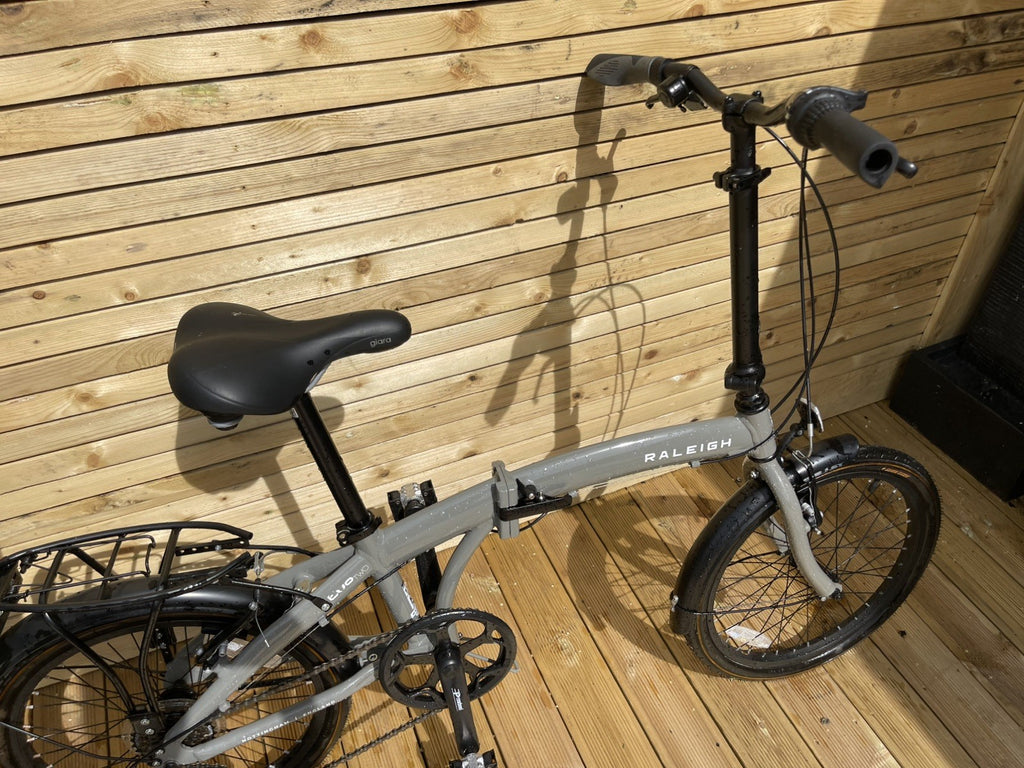 Raleigh Evo Two Folding Bike - Grey – Excellent Condition - White decal