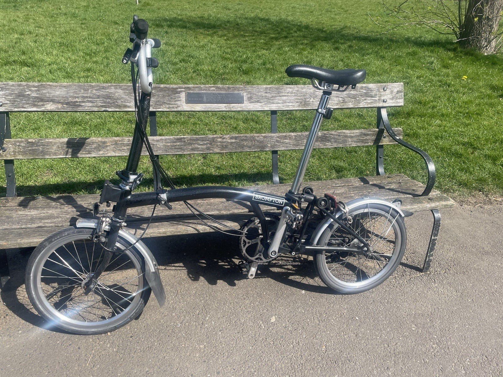 Brompton C Line Folding Bike 6-Speed, Black plus accessories