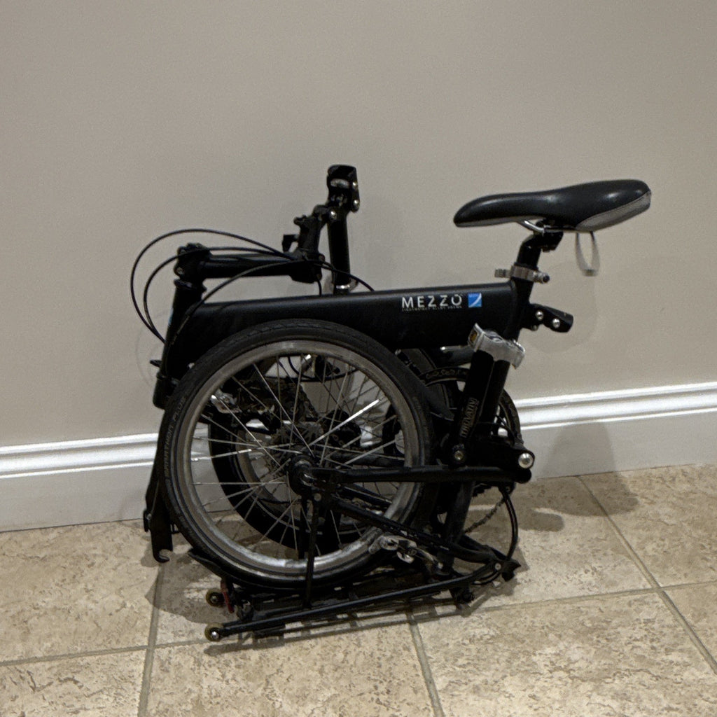 Mezzo D9 Folding Bike, 16inch Wheels,  Black Frame
