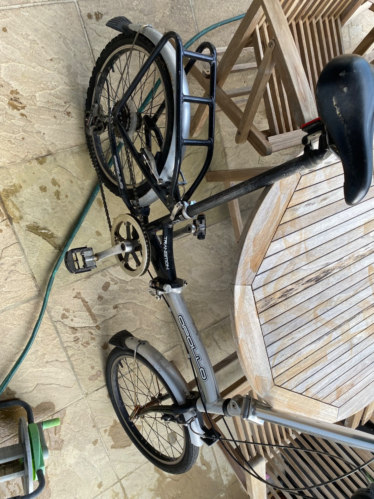 Apollo Transition 20in Folding Bike 6-Speed Aluminium Mudguards Silver/Black