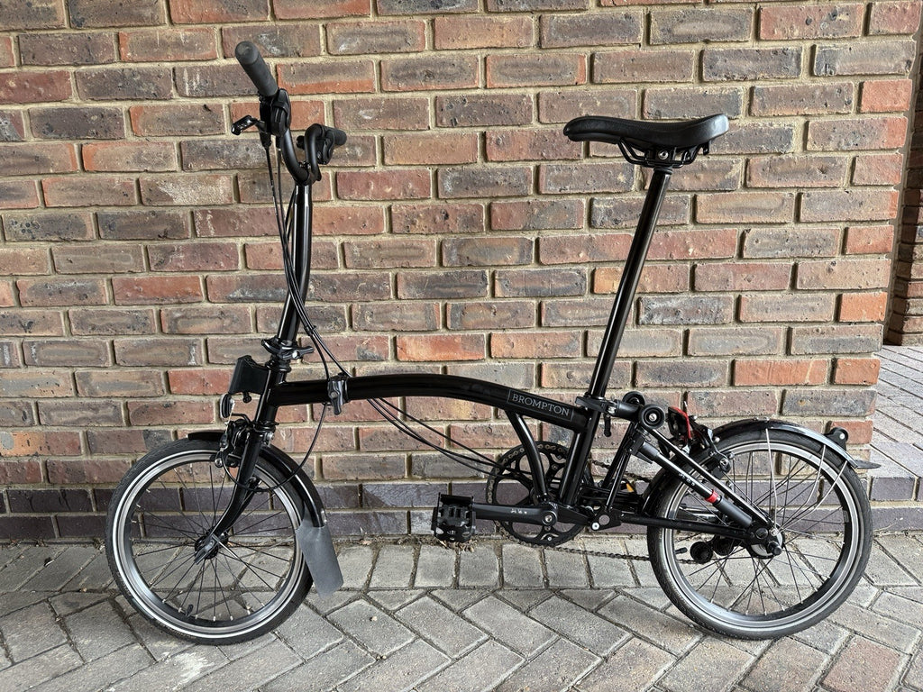Brompton M6L Black Edition 6 Speed Folding Bike With Toolkit And Messenger Bag