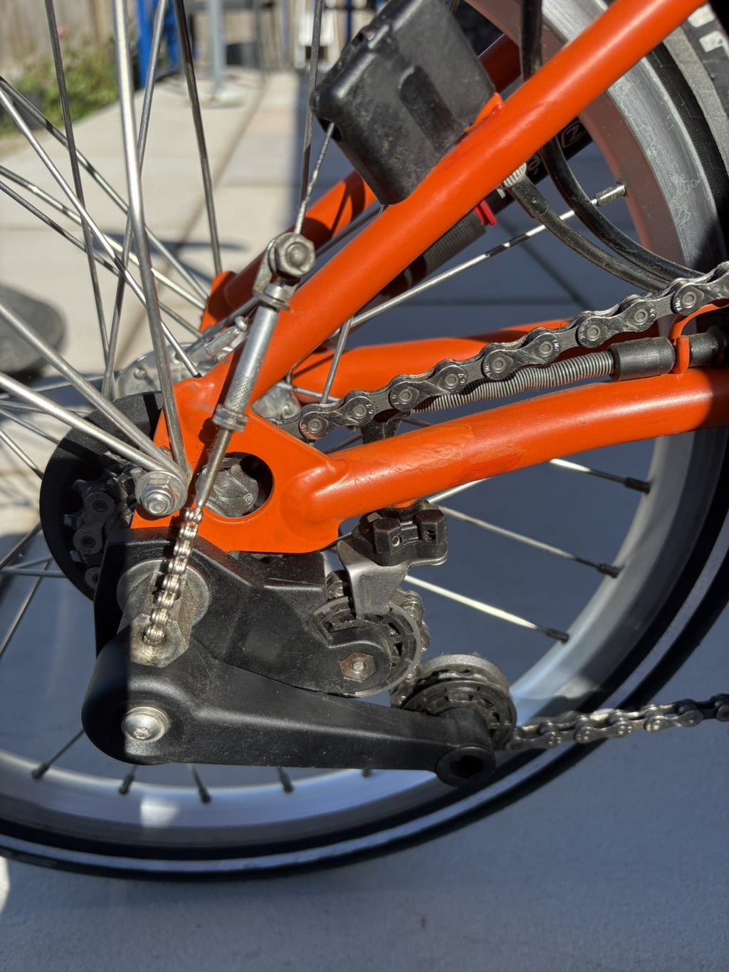 Brompton S6L 2014 6-Speed Folding Bike - Orange & Black - Very Good Condition