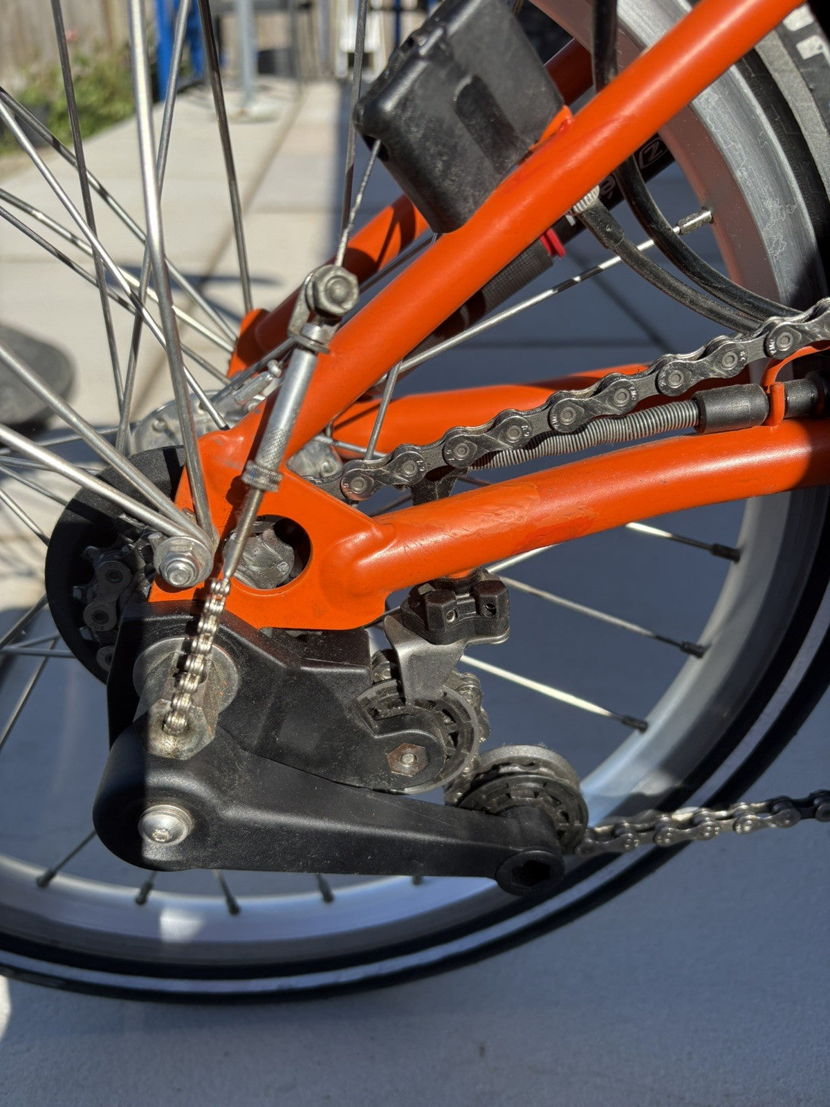 Brompton S6L 2014 6-Speed Folding Bike - Orange & Black - Very Good Condition