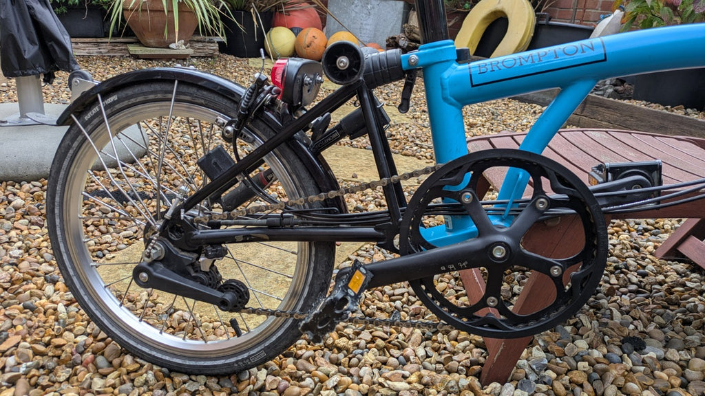 Brompton C Line Black Edition - 6 speed  folding Bike - Sky Blue - VGC!