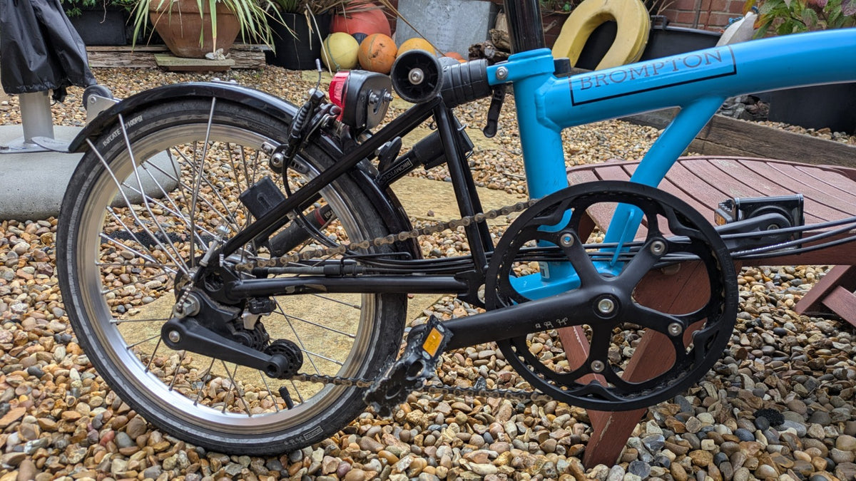 Brompton C Line Black Edition - 6 speed  folding Bike - Sky Blue - VGC!