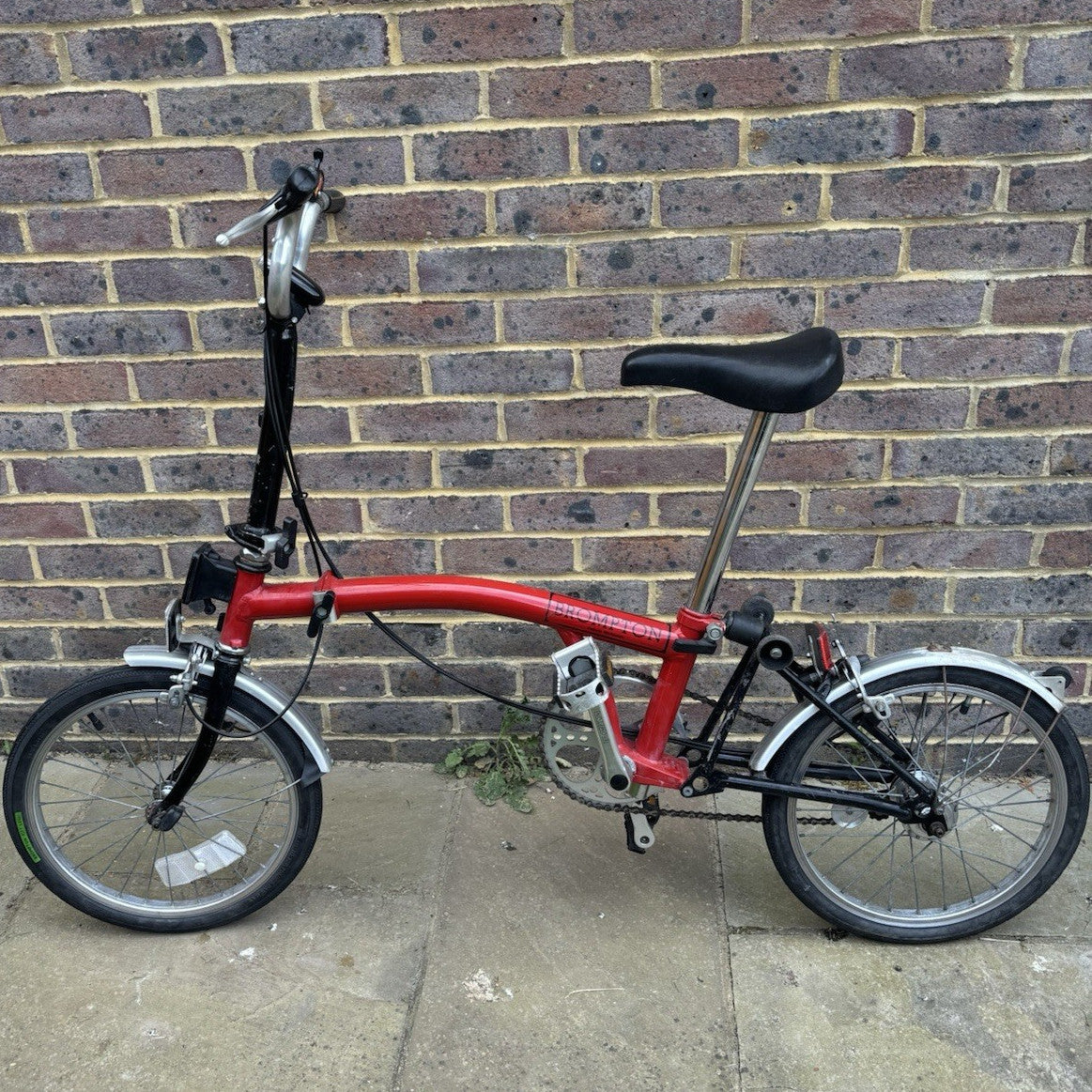 Brompton 16in Folding Bike Red/Black/Silver.